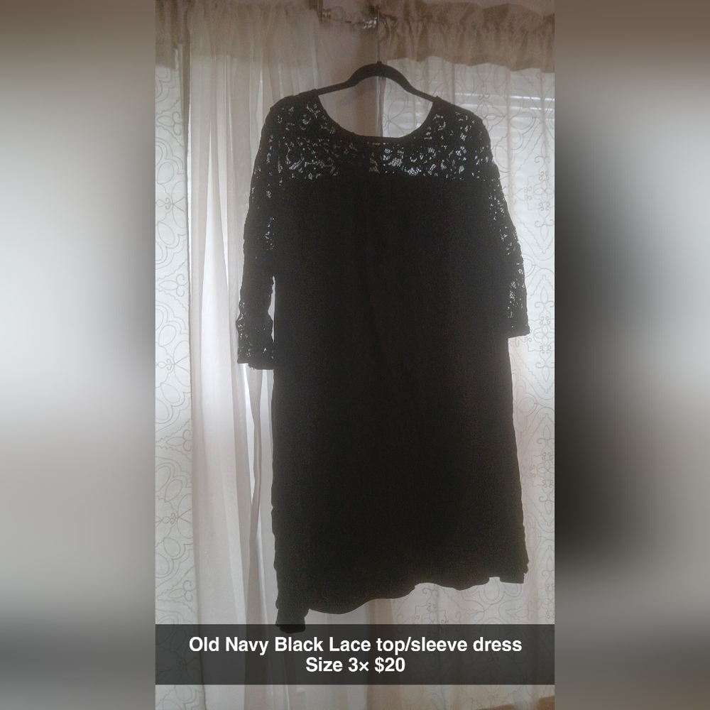 Old Navy Elegant Black Lace Dress